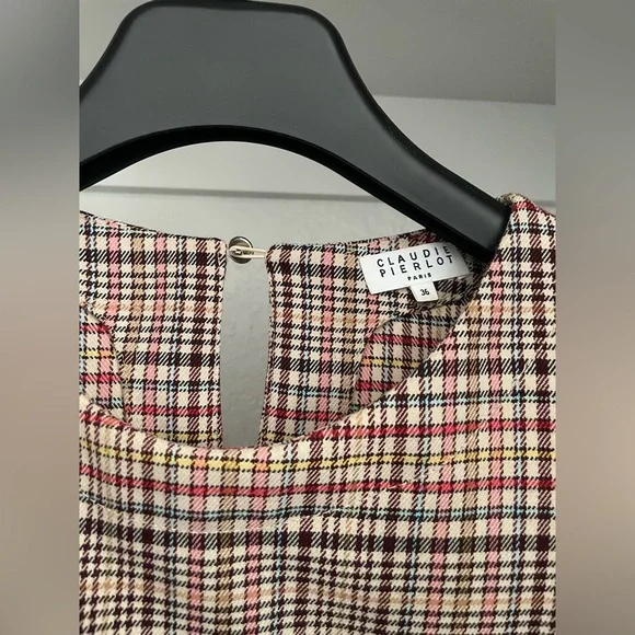 CLAUDIE PIERLOT
Short-Sleeved Checkered Dress - Picture 10 of 16